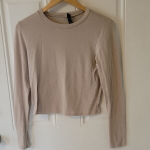 Alya Taupe Long Sleeve Tee
